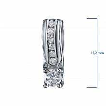 14K White Gold Pendant with 7 Round-Cut Lab-Created Diamonds 0.666 CT.TW