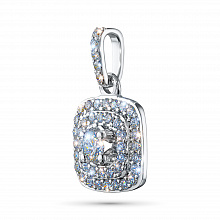 14K White Gold Pendant with 46 Round-Cut Lab-Created Diamonds 0.313 CT.TW