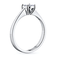 White Gold Ring with 9 Round-Cut Lab-Created Diamonds 0.156 CT.TW - изображение 4