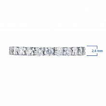 14K White Gold Ring with 11 Round-Cut Lab-Created Diamonds 0.685 CT.TW