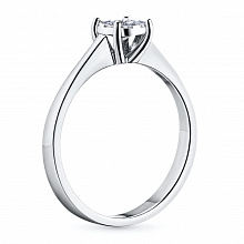 14K White Gold Ring with 9 Round-Cut Lab-Created Diamonds 0.171 CT.TW