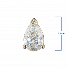 14K Yellow Gold Pendant with 1 Pear-Cut Lab-Created Diamond 1.05 CT.TW