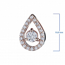 Rose Gold Pendant with 21 Round-Cut Lab-Created Diamonds 0.345 CT.TW