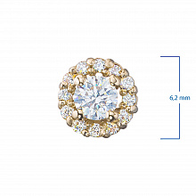 14K Yellow Gold Pendant with 13 Round-Cut Lab-Created Diamonds 0.187 CT.TW