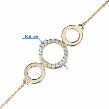14K Yellow Gold Bracelet with 20 Round-Cut Lab-Created Diamonds 0.246 CT.TW