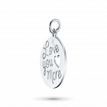 Sterling Silver Pendant with 1 Round-Cut Lab-Created Diamond 0.005 CT.TW