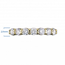 14K Yellow Gold Ring with 7 Round-Cut Lab-Created Diamonds 0.99 CT.TW