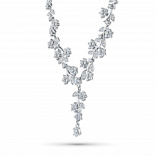 14K White Gold Necklace with 196 Round-Cut Lab-Created Diamonds 4.637 CT.TW