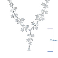14K White Gold Necklace with 196 Round-Cut Lab-Created Diamonds 4.637 CT.TW - изображение 3