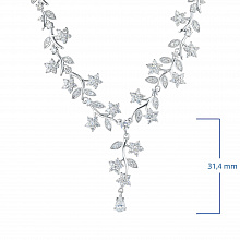 14K White Gold Necklace with 196 Round-Cut Lab-Created Diamonds 4.637 CT.TW
