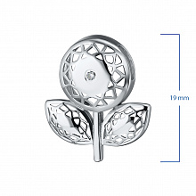 Sterling Silver Pendant with 1 Round-Cut Diamond 0.009 CT.TW