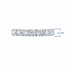 14K White Gold Ring with 7 Round-Cut Lab-Created Diamonds 0.818 CT.TW