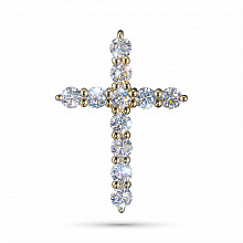 14K Yellow Gold Pendant with 11 Round-Cut Lab-Created Diamonds 1.877 CT.TW