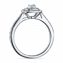 14K White Gold Ring with 59 Round-Cut Lab-Created Diamonds 0.381 CT.TW