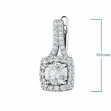 14K White Gold Earrings with 66 Round-Cut Lab-Created Diamonds 2.918 CT.TW