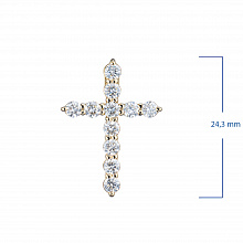 14K Yellow Gold Pendant with 11 Round-Cut Lab-Created Diamonds 1.284 CT.TW