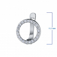 14K White Gold Earrings with 42 Round-Cut Lab-Created Diamonds 0.33 CT.TW