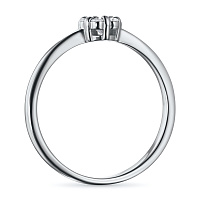 Sterling Silver Ring with 7 Round-Cut Lab-Created Diamonds 0.13 CT.TW - изображение 4
