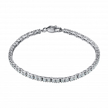 14K White Gold Bracelet with 58 Round-Cut Lab-Created Diamonds 3.587 CT.TW