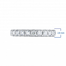 14K White Gold Ring with 17 Round-Cut Lab-Created Diamonds 0.703 CT.TW