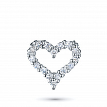 Sterling Silver Pendant with 16 Round-Cut Lab-Created Diamonds 0.237 CT.TW