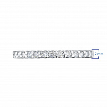 14K White Gold Ring with 25 Round-Cut Lab-Created Diamonds 0.383 CT.TW