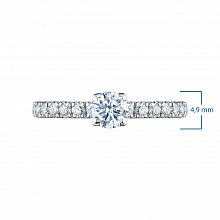 14K White Gold Ring with 15 Round-Cut Lab-Created Diamonds 1.391 CT.TW