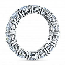 14K White Gold Ring with 14 Round-Cut Lab-Created Diamonds 5.943 CT.TW