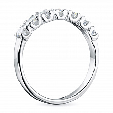 14K White Gold Ring with 7 Round-Cut Lab-Created Diamonds 0.518 CT.TW