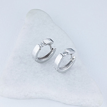 White Gold Earrings with 2 Round-Cut Diamonds 0.172 CT.TW