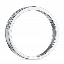 14K White Gold Ring with 34 Round-Cut Lab-Created Diamonds 0.194 CT.TW