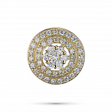 14K Yellow Gold Pendant with 46 Round-Cut Lab-Created Diamonds 0.485 CT.TW