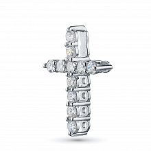 Sterling Silver Pendant with 11 Round-Cut Lab-Created Diamonds 0.858 CT.TW