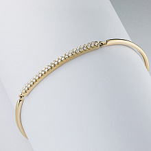 14K Yellow Gold Bracelet with 46 Round-Cut Lab-Created Diamonds 0.956 CT.TW