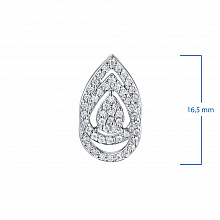 Sterling Silver Pendant with 51 Round-Cut Lab-Created Diamonds 0.364 CT.TW