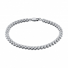 14K White Gold Bracelet with 151 Round-Cut Lab-Created Diamonds 3.265 CT.TW