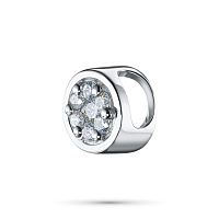 Sterling Silver Pendant with 7 Round-Cut Lab-Created Diamonds 0.114 CT.TW - изображение 2