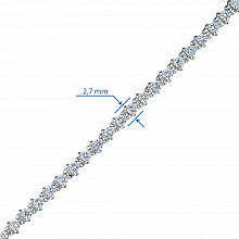 Sterling Silver Bracelet with 54 Round-Cut Lab-Created Diamonds 1.162 CT.TW