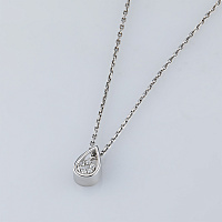 Sterling Silver Pendant with 7 Round-Cut Lab-Created Diamonds 0.071 CT.TW - изображение 4