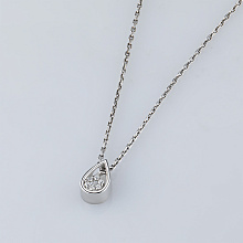 Sterling Silver Pendant with 7 Round-Cut Lab-Created Diamonds 0.071 CT.TW