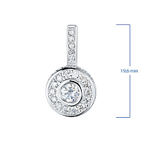 14K White Gold Earrings with 90 Round-Cut Lab-Created Diamonds 1.382 CT.TW - изображение 3
