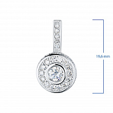 14K White Gold Earrings with 90 Round-Cut Lab-Created Diamonds 1.382 CT.TW