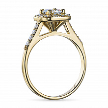 14K Yellow Gold Ring with 23 -Cut Lab-Created Diamonds 0.718 CT.TW
