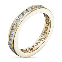 Yellow Gold Ring with 25 Round-Cut Lab-Created Diamonds 0.711 CT.TW - изображение 1