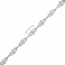 14K White Gold Bracelet with 18 Round-Cut Lab-Created Diamonds 1.494 CT.TW