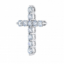 14K White Gold Pendant with 11 Round-Cut Lab-Created Diamonds 1.876 CT.TW