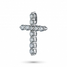 White Gold Pendant with 11 Round-Cut Diamonds 0.946 CT.TW