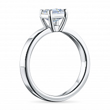 14K White Gold Ring with 1 -Cut Lab-Created Diamond 1.033 CT.TW