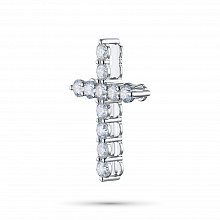 14K White Gold Pendant with 11 Round-Cut Lab-Created Diamonds 1.876 CT.TW