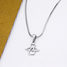 14K White Gold Pendant with 1 Round-Cut Lab-Created Diamond 0.015 CT.TW